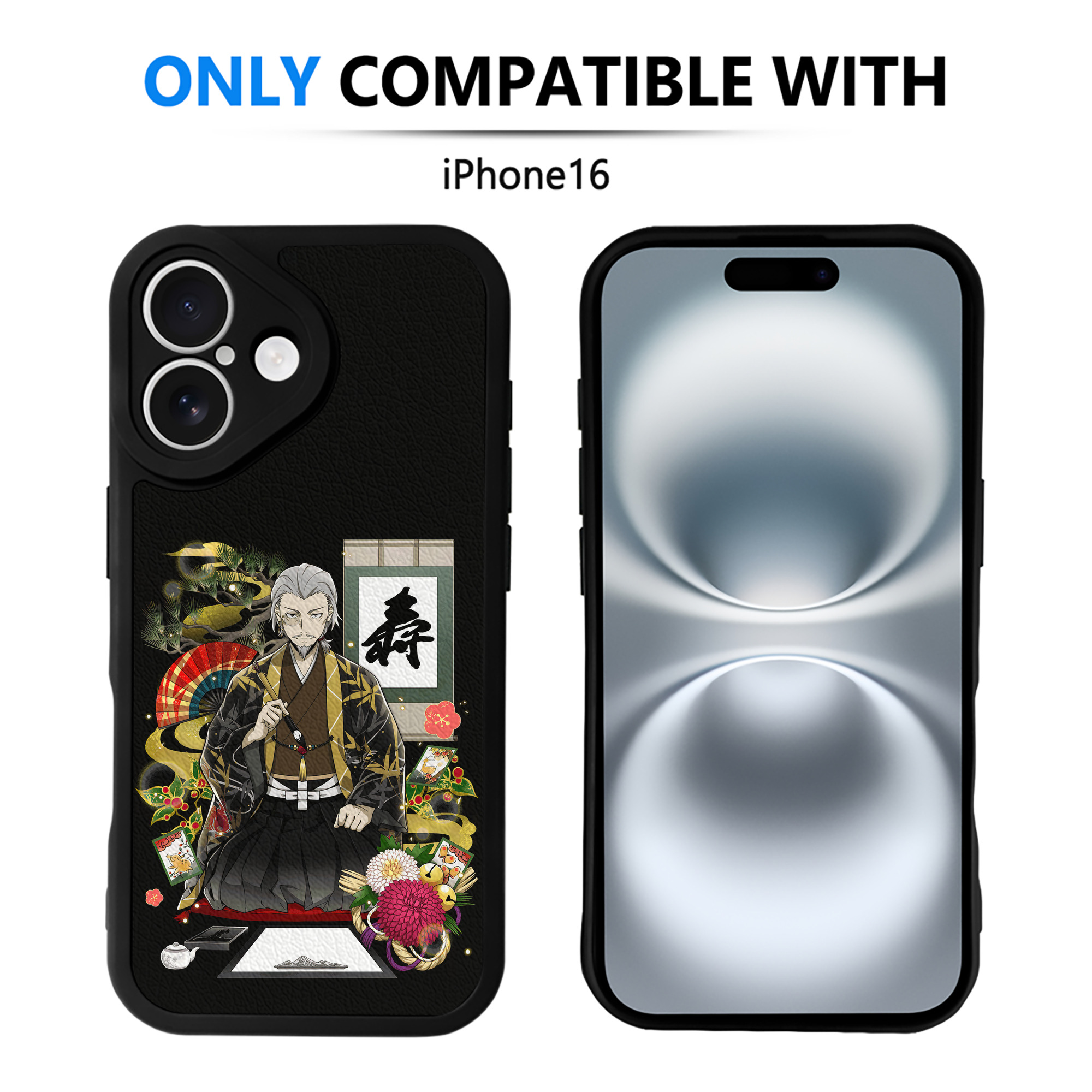 （画像用） 文豪ストレイドッグス Bungo Stray Dogs 【iPhone 16シリーズ対応】シリコンスマホケース（レザー調） 材質：シリコン